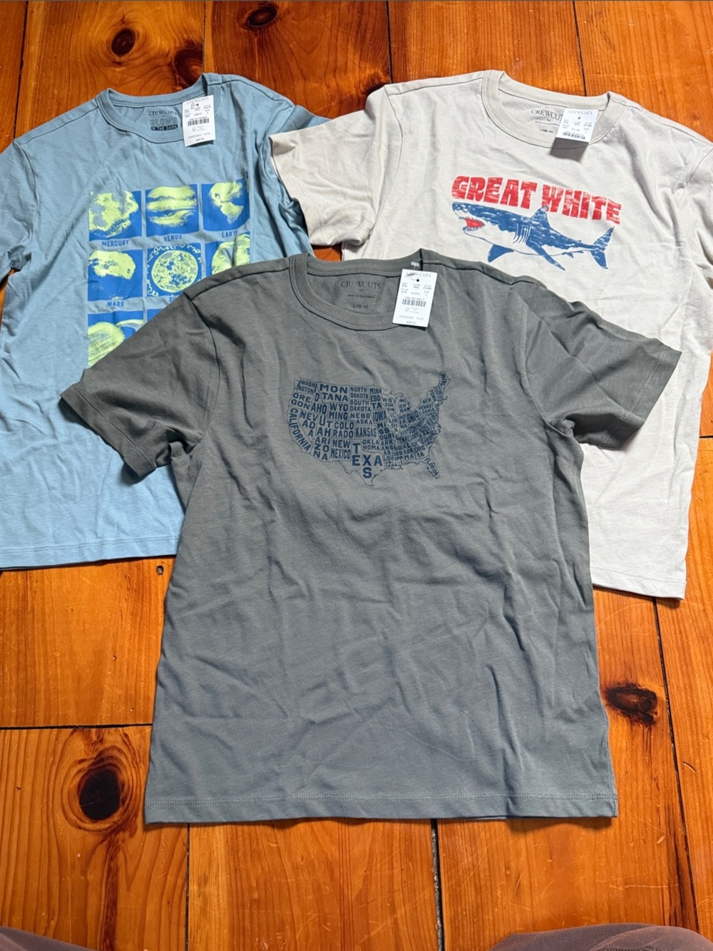 Set of 3 CREWCUTS t-shirt - Size L (10-11)